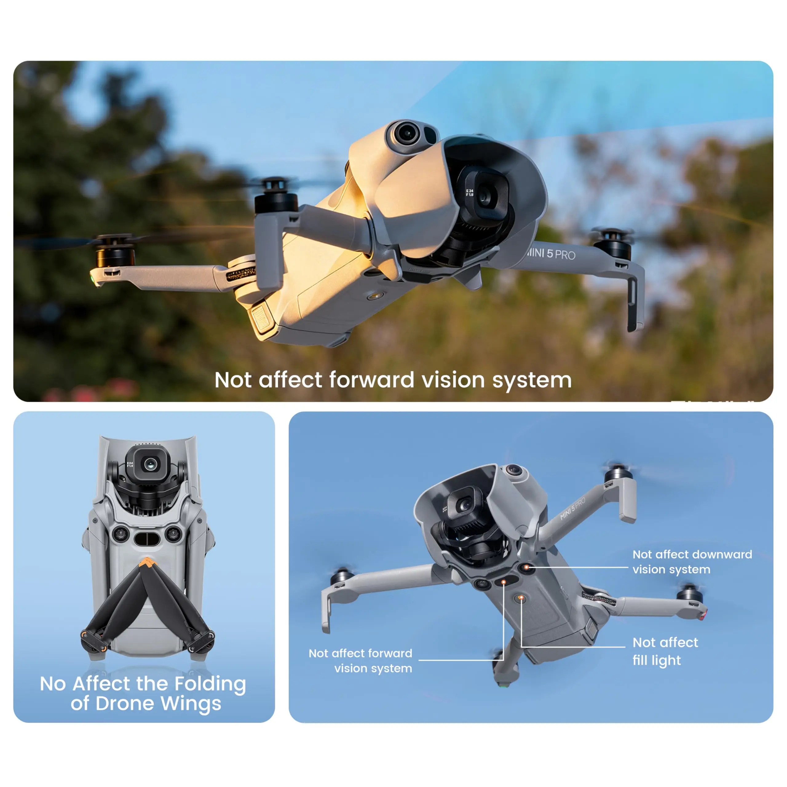 Pare-soleil DJI Mini 5 Pro - Protection Cardan & Objectif
