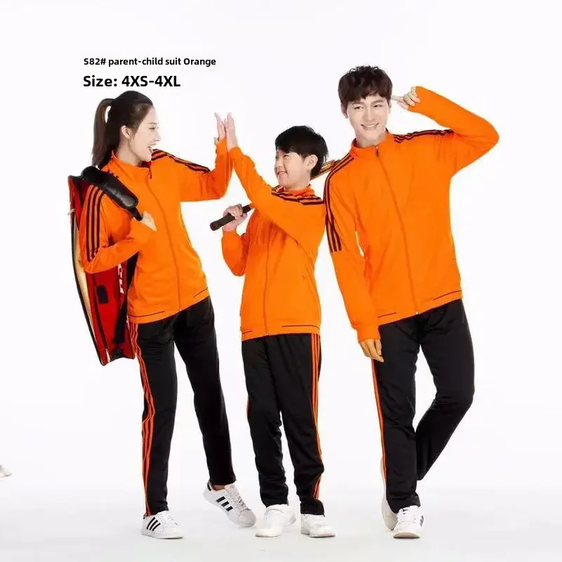 Kids Sports Suit Football Shirts Autumn Collection Children's Sports Suit Long Sleeve Football Jersey Embroidered Name Sports Outwear For Kids