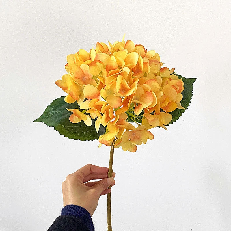 실크 수국 꽃다발 인공 꽃, 웨딩 수국 꽃, 가짜 꽃, 홈 파티 거실 테이블 장식 선물