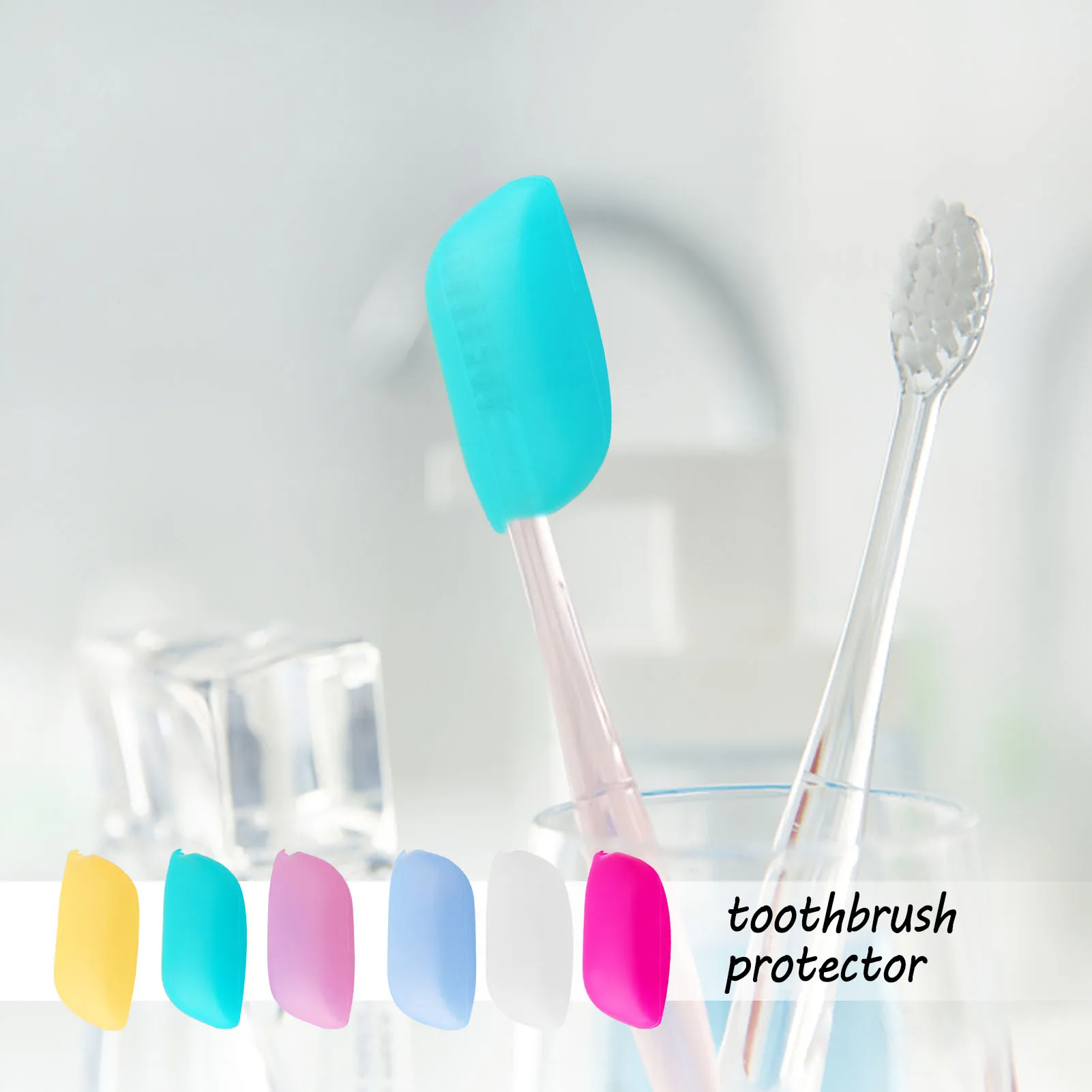 3pcs/bag Silicone Toothbrush Covers Dust proof Cover Caps Nonslip