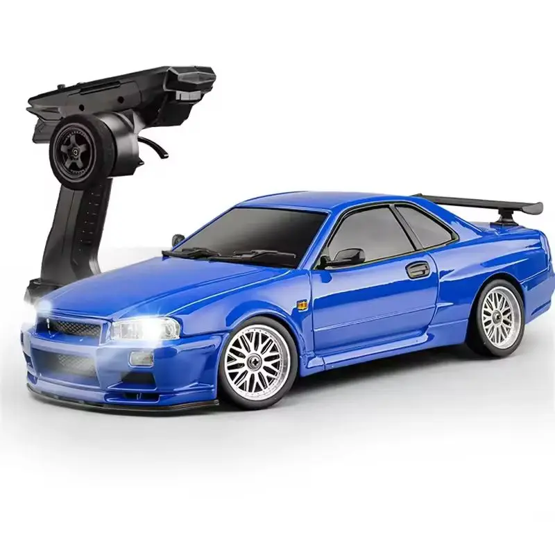 New Ldrc 1899 Rtr 1/18 2.4g Rwd Rc Car Drift Gtr R34 Gyro Led Light On-Road Full Proportional Alloy Body Shell Racing Vehicles 3