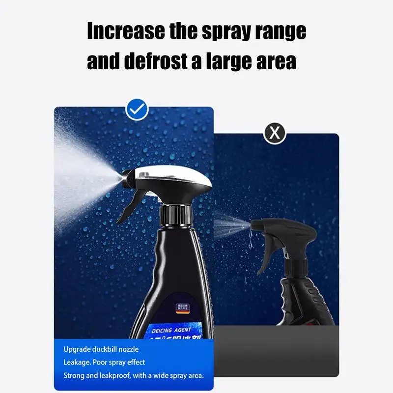 Deicer Spray For Car Windshield 500ml Ice Melt & Frost Remover Snow Removal For Windshield Window Snow Melting Defrost Liquid