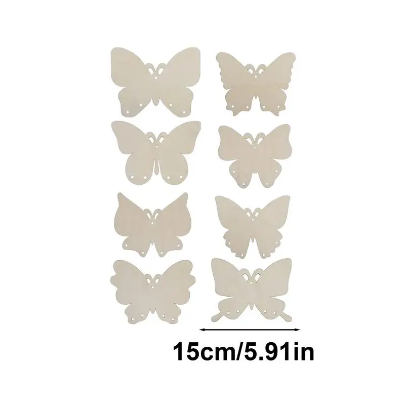 Wooden Wind Chimes Kids Craft Hedgehog Wind Chime Painting Set Painted Pendant Craft Set Handmade Butterfly Design Room Decor 6