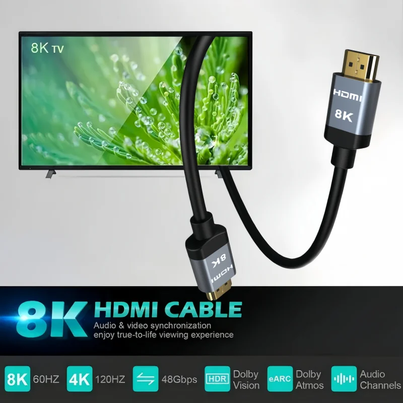 Ultra High-Speed 8K HDMI Cable - 48Gbps, 4K & 8K Support