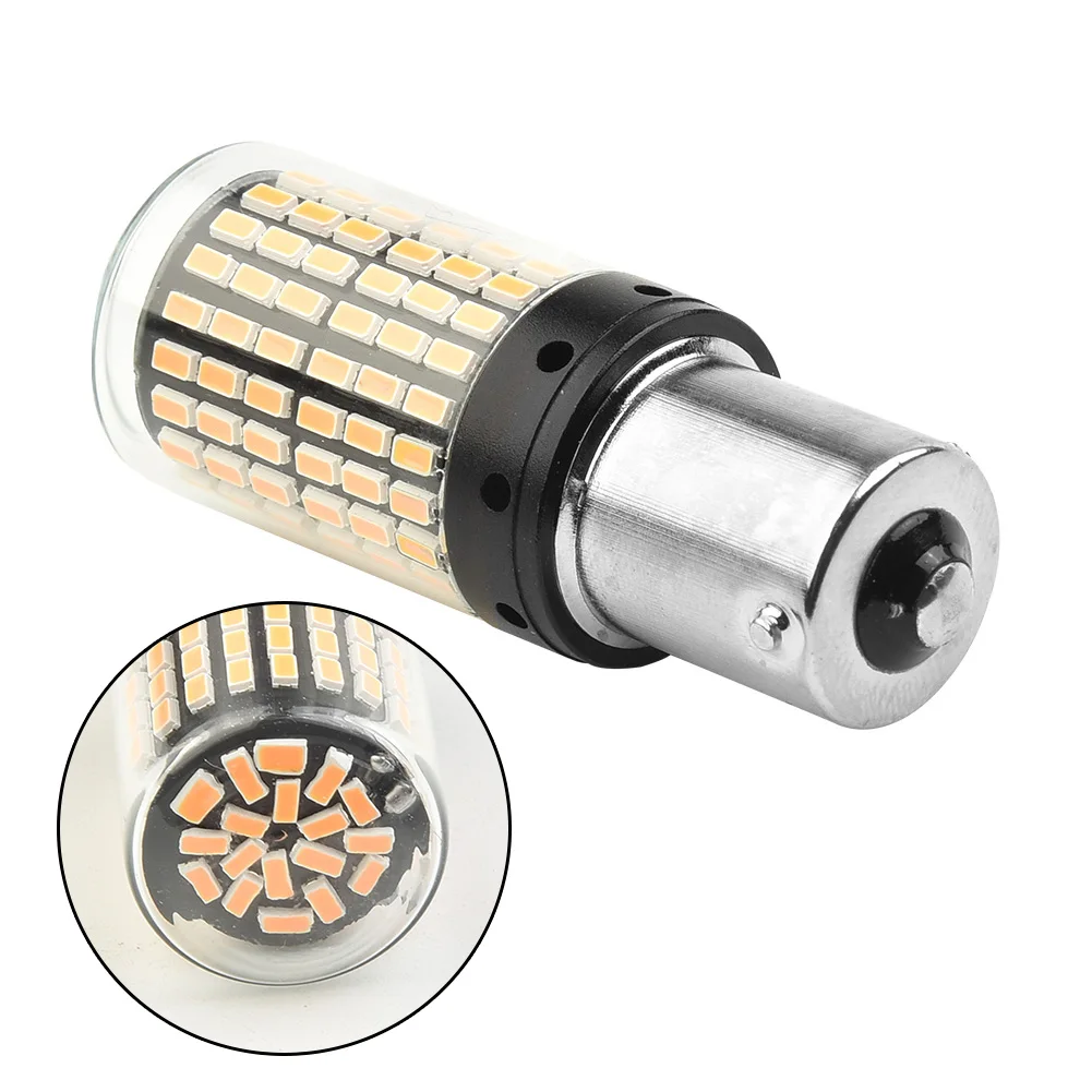 PY21W 5009 BAU15S 7507 Led-lampen Led CanBus Lampe Für Blinker Licht Reverse Rücklicht Bernstein Blinker 144SMD Vollständig Dekodiert – Detail 10