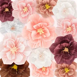 Crepe Paper Flower Craft Three-dimensional Flower DIY Wedding Rom Backdrop Decor Home Birthday Party Background Wall Layout Crepe Paper Flower Craft Three-dimensional Flower DIY Wedding Rom Backdrop Decor Home Birthday Party Background Wall Layout