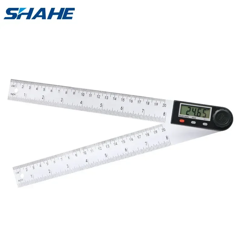 Shahe Digital Protractor Angle Ruler 200mm 8inch Angle Finder Meter Plastic 360 Degree Goniometer Inclinometer Measuring Tool digital angle protractor angle measuring tool angle protractor