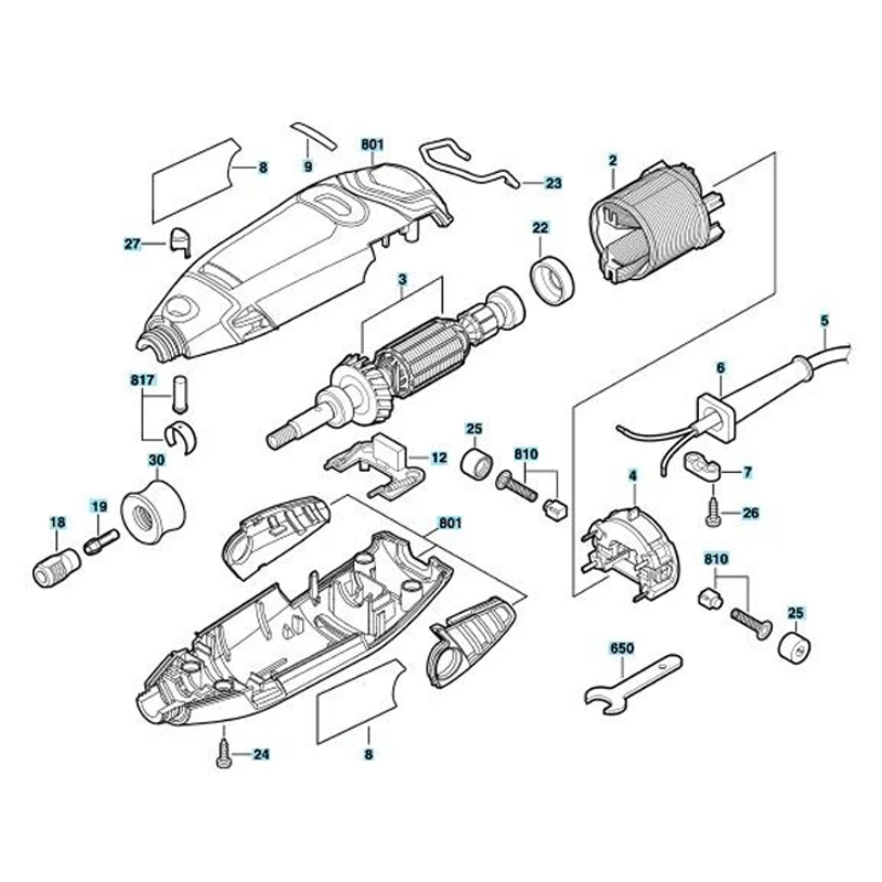 Ricambi Per Elettroutensili Sostituire Per Macchina Per Incidere Bosch Dremel 4000 Rotore Statore Interruttore A Spazzola Di Carbone Regolazione Della