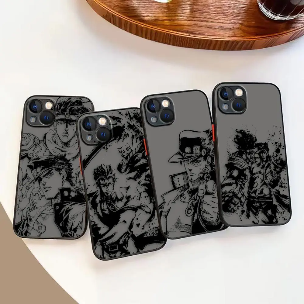 

Matte Phone Case for iPhone 14 13 11 12 MINI Pro XS Max XR X 7 8 SE 2022 2020 6 6S Plus Case Funda JoJos Bizarre Adventure Art