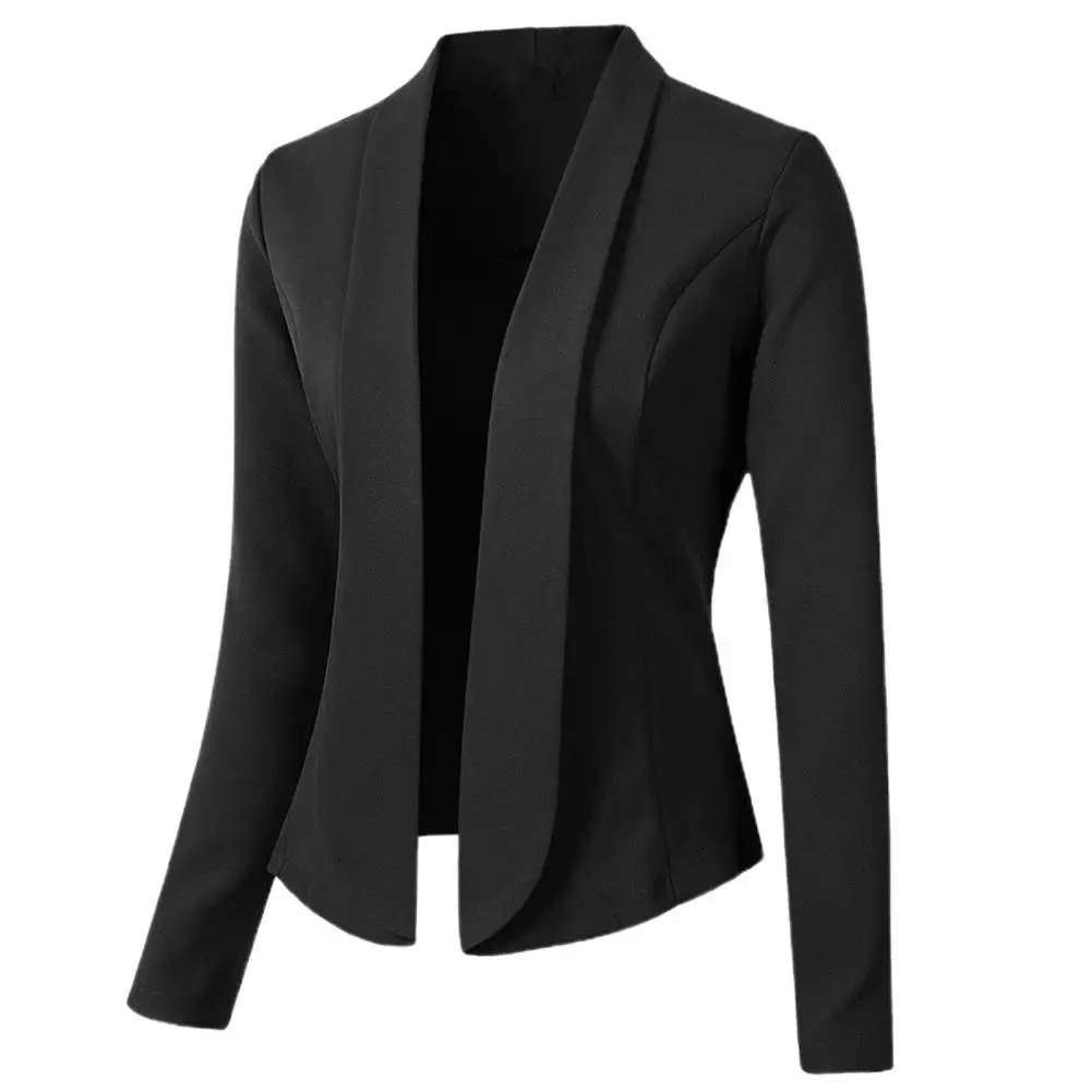

Women Suit Coat Women Jacket Slim Fit Suit Solid Color Blazer Suit Business Cardigan Office Ladies Lapel Long Sleeve Suit Jacket