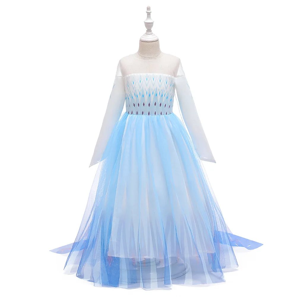 cutest baby dresses 3 5 6 8 10 Years Girls Snow Queen Elsa 2 Dress Kids Halloween White Princess Costume Children Birthday Party Frocks Clothes Up skirt for baby girl Dresses