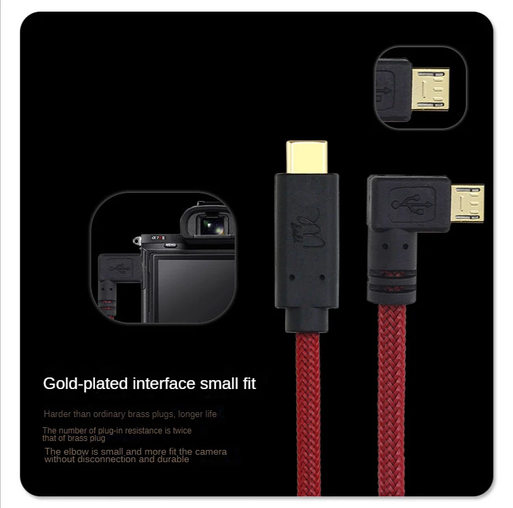 Il Cavo Di Ripresa Online Micro 3M/5M/8M/10M È Adatto Per Fotocamera Sony A7R2 A6300 A6500 Con Cavo Di Trasmissione Del Computer