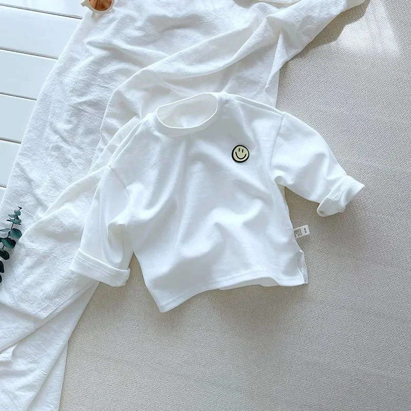 T shirt Striped Cute Baby Long Sleeved T-shirt Children Clothes Tops Boy's Sweatshirt Kids O-neck Pullover Blouse 1 2 3 4 5 6years