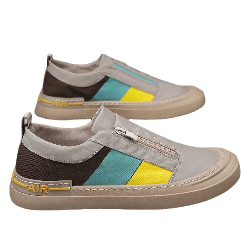 

2022 New Loafers Breathable Canvas Shoes Men's Slip-on Casual Sneakers Student Trendy Shoes Outdoor Travel Sports Shoe Male