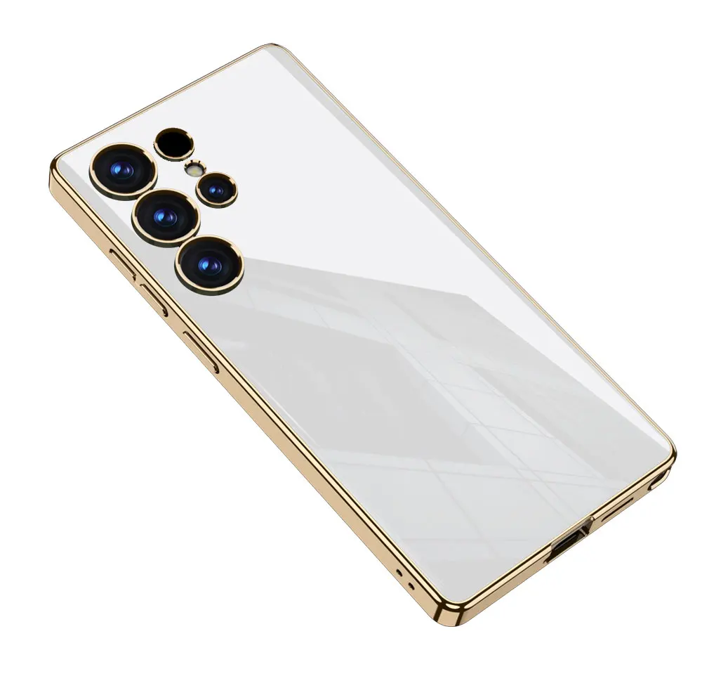 Luxury Plating Soft TPU Case for Samsung Galaxy S25 Ultra Shockproof Camera Prot