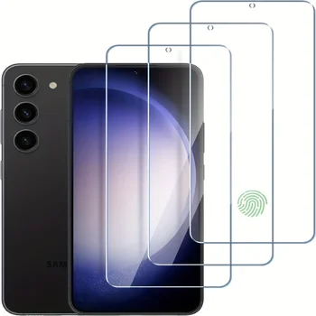 3Pcs HD Clear Screen Protector Film For Samsung Galaxy S21 S22 S23 Full Coverage Tempered Glass