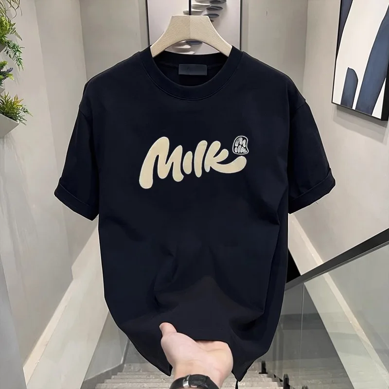 

Summer Oversized Men's Pure Cotton Short Sleeve T-shirt Vintage Style Fashion Personalised Custom Streetwear Funny Favourite Clo