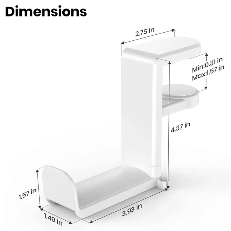 لا لكمة الجدول كليب هوك حامل سماعة الرأس 360 درجة...
