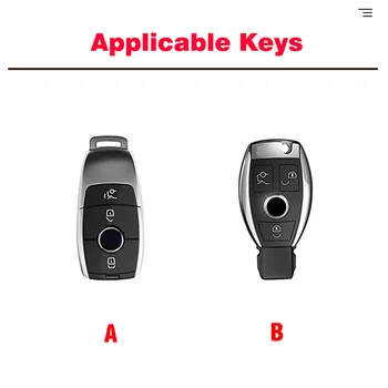 Custodia per chiave auto in pelle per Mercedes Benz Maybach S GLS A-B-C-M-CLA-CLS-E-G-GLB-GLC-GLE-R-SL classe AMG EQS EQC GLA Protector - Custodia per chiave auto in pelle per Mercedes Benz Maybach S GLS A B C
