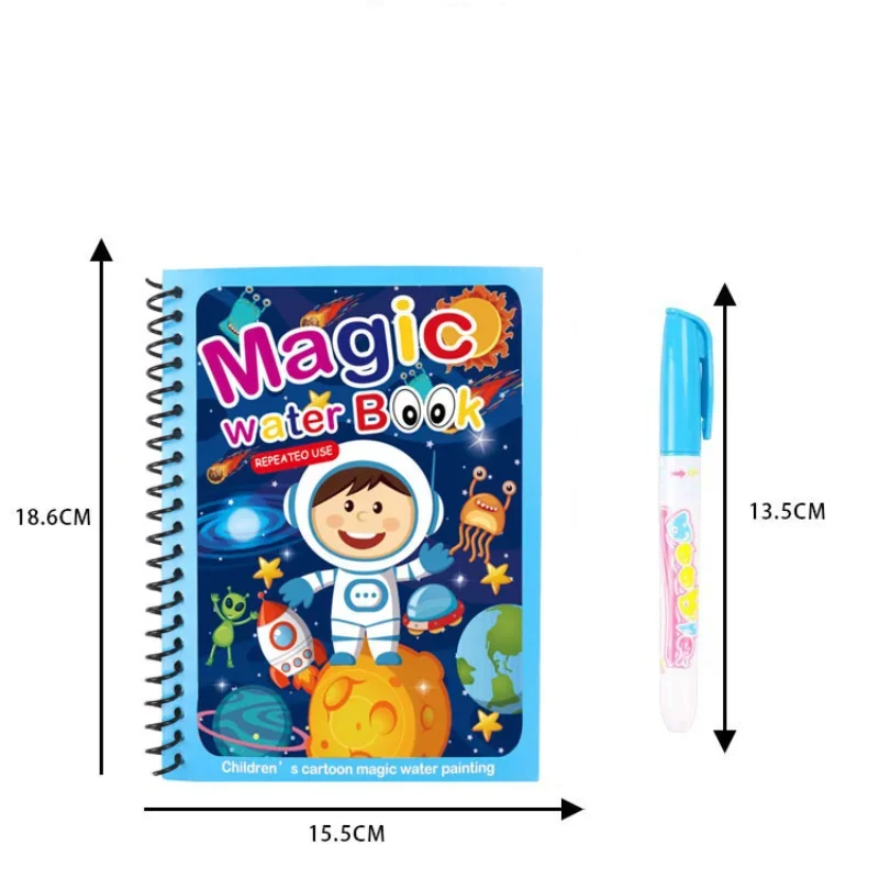 Water Drawing Book Water Drawing Books Drawing Toy Educational Toys Educational Drawing Toy Erasable Doodle Book Children's Magic Water Drawing Book Reusable Coloring Cartoon Early Educational Montessori Toys Kids Magical Graffiti Board