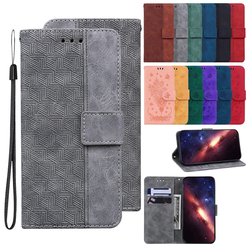 Premium Stand Flip Wallet Case - Protective Cover with Card Slots