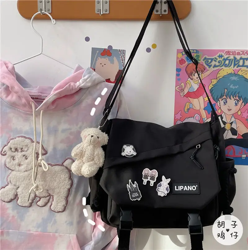 Sac Bandoulière Japonais Thème Animaux - Nylon Léger | Pour Lycée, Voyage, Quotidien | Style Mignon Et Pratique - 3