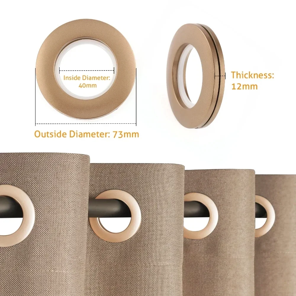 50Pcs 7.3cm Curtain Eyelet Rings Curtain Grommets Inner Diameter 4cm for curtain grommets