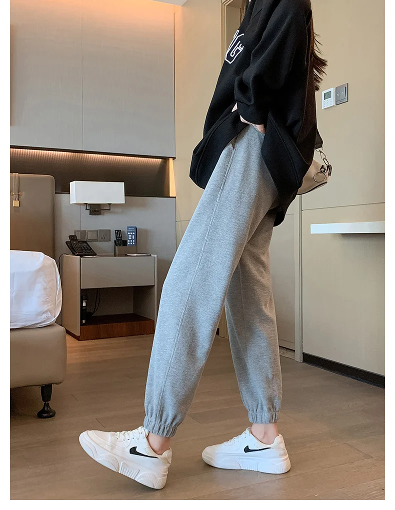 Rimocy 2023 New Straight Wide Leg Women's Pants Korean Style High Waist  Pants for Women Solid