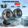 2024 5V 12V 24V Car Fan Cooling Car Fan Dual Head Usb Car Fan 2 Speeds Adjustable Auto Cooler Air Fan Car Wind Regulation Fan 2