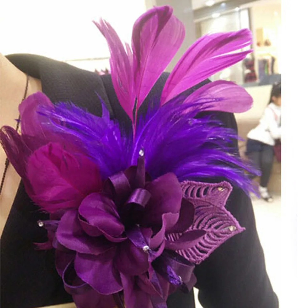 New Women Men Brooch Pin For Cocktail Hat Wedding Tea Party Performances Hair Clip Accessories Headwear Best Gift