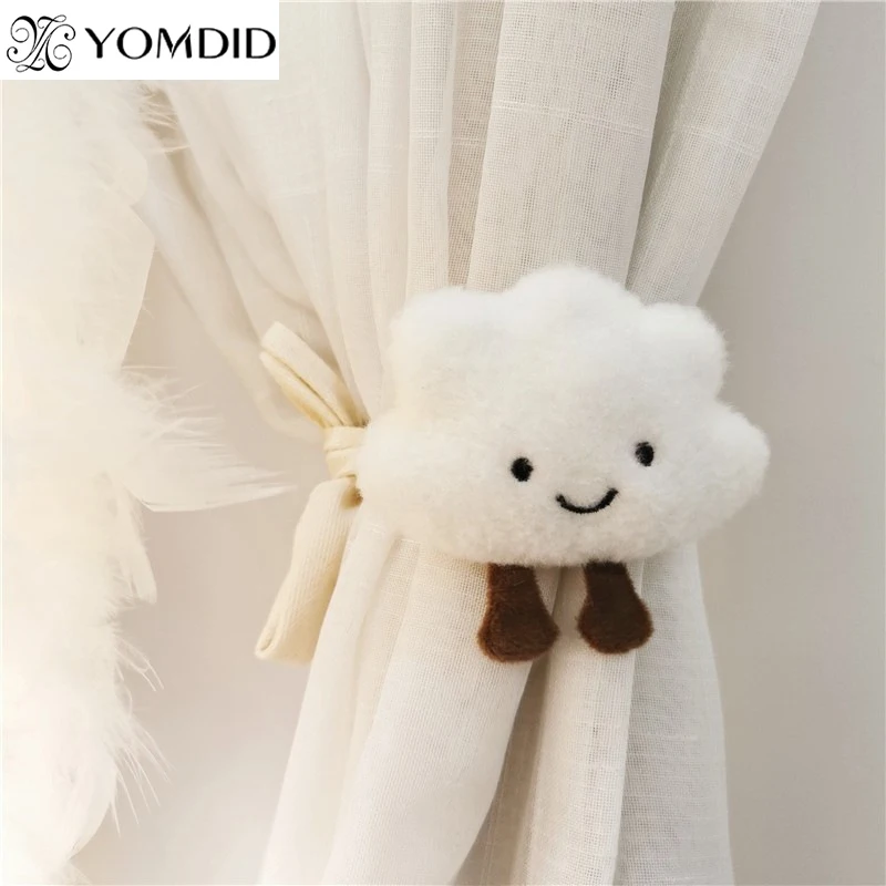 Window Curtains Decor Curtains YOMDID Children S Room Curtains Decorative Cartoon Doll Cute Cloud Shaped Curtain Clips Straps