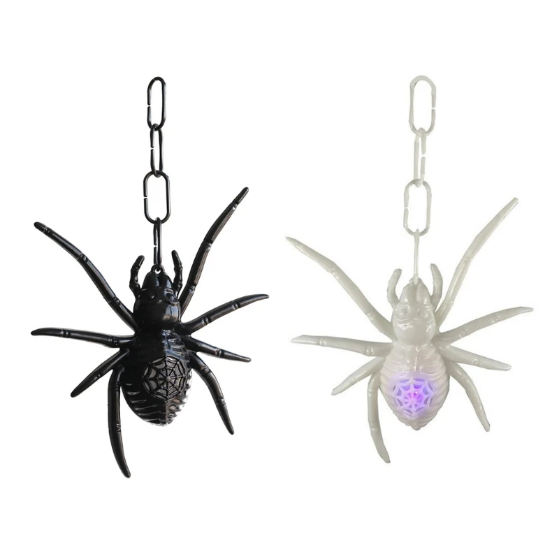 

Halloween Glowing Spiders Light Up Spiders Luminous Halloween Decor Glow Hangings for Scary Theme Ornament