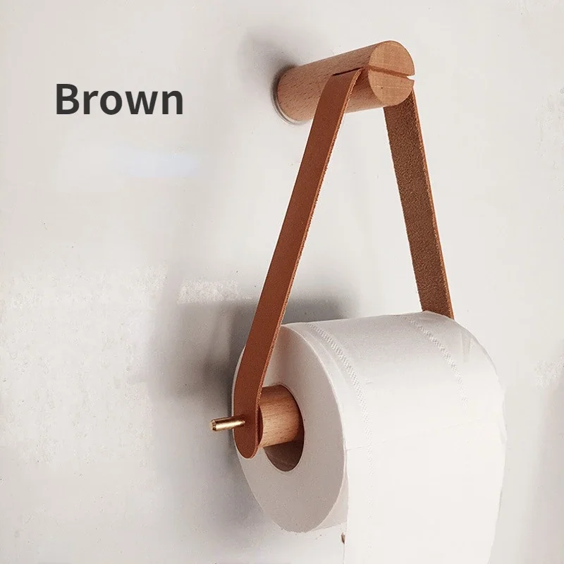 Kitchen Vertical Paper Towel Holder Bathroom Toilet Wooden Pure Copper Wall Paper Roll Holder Nordic Perforated Napkin paper towel holder,toilet paper holder,toilet paper rack,toilet roll holder,paper towel rack