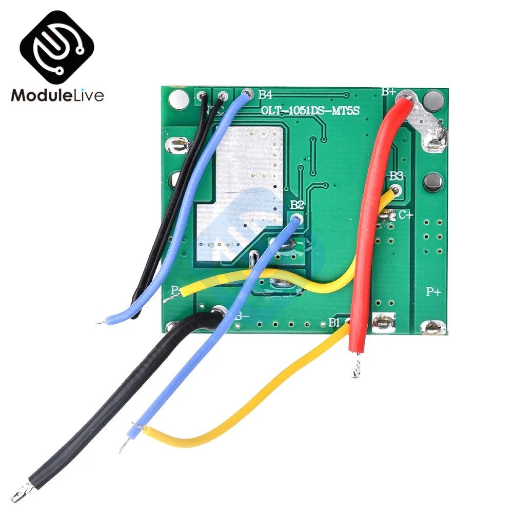 Scheda di protezione ricarica batteria 5S BMS 18/21V 20A Modulo circuito di protezione batteria al litio agli ioni di litio per utensili elettrici - immagine 3