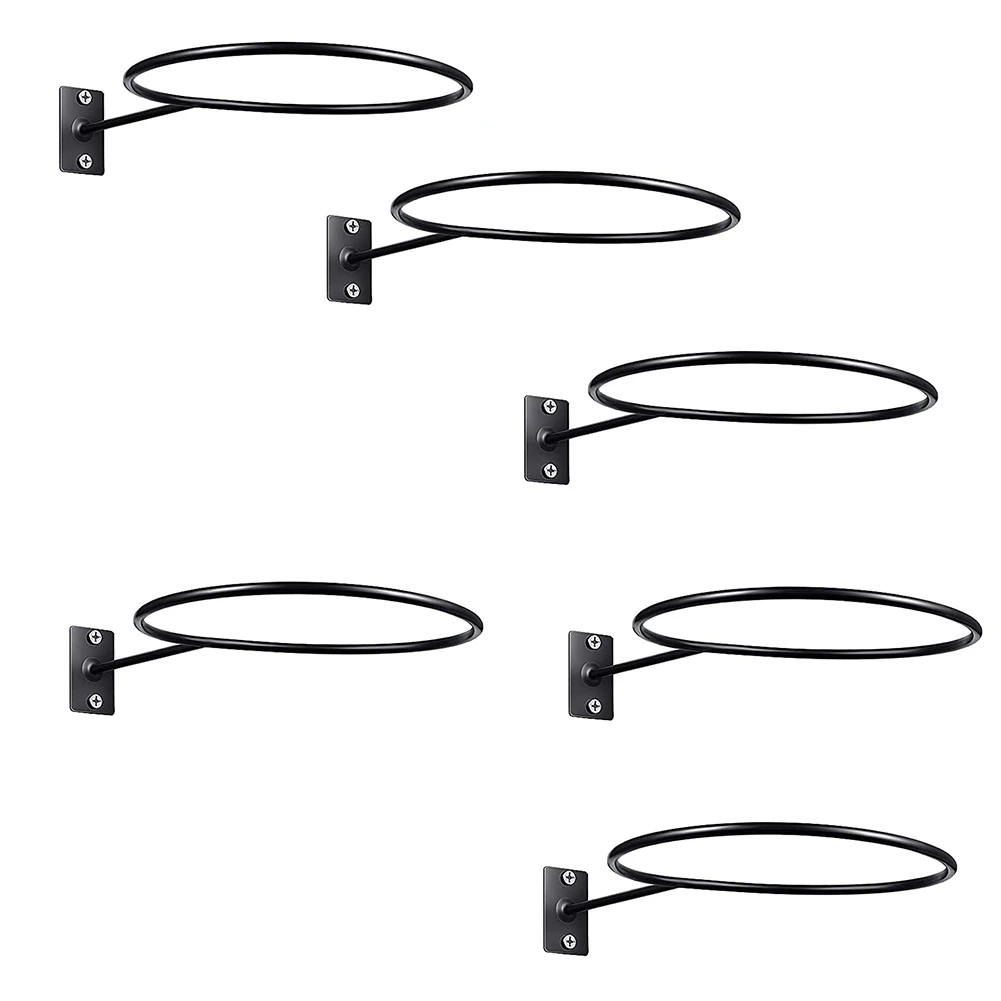 

6 Pack Wall Mount Ball Display Ball Storage Ball Rack Ball Holder for Basketball Football Volleyball Soccer