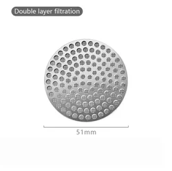 Stainless Steel Espresso Coffee Filter Basket - 1/2 Cup Capacity (51mm)