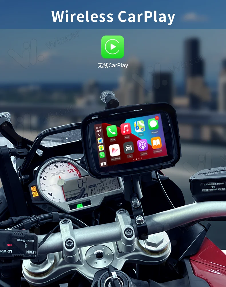 Ecran Android auto & Carplay pour moto pack BMW GS RS XR - CarPlayMoto