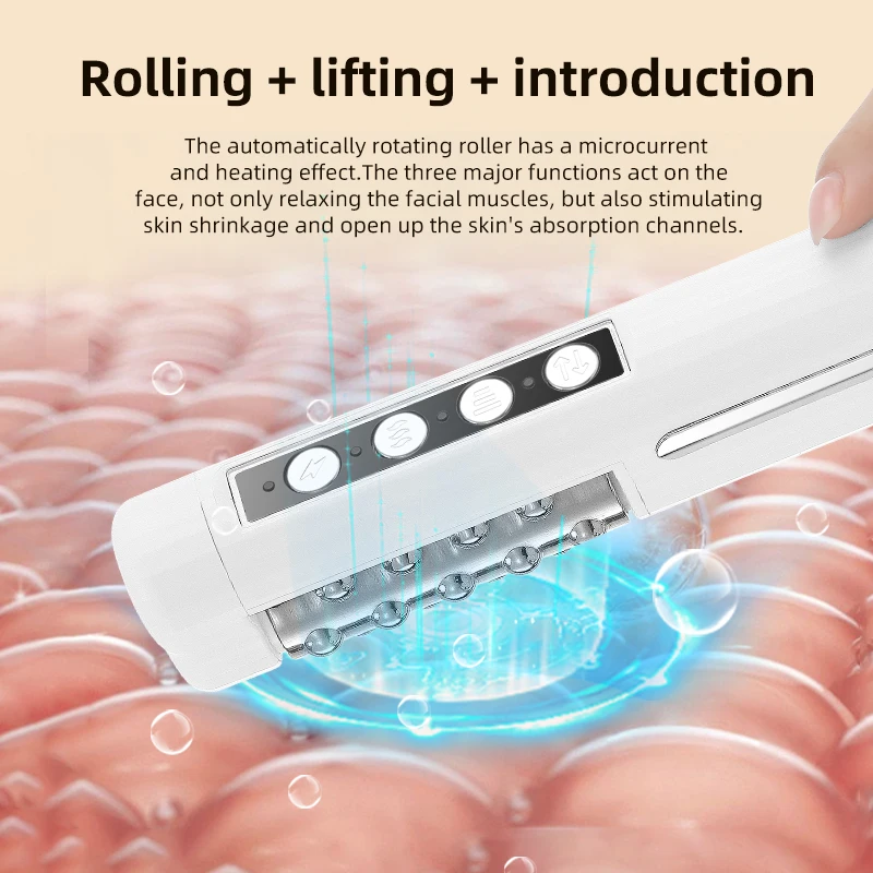 Multifunction IN Facial Roller Rotation Beauty Machine EMS