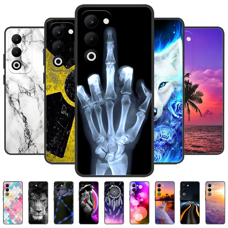 Cool Wolf Lion Fashion Painted Silicone Soft TPU Phone Case Cover