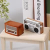 1:12 Dollhouse Miniature Retro Radio Ornament Audio Player Model Home Decor Toy Doll House Living Room Bedroom Accessories 1