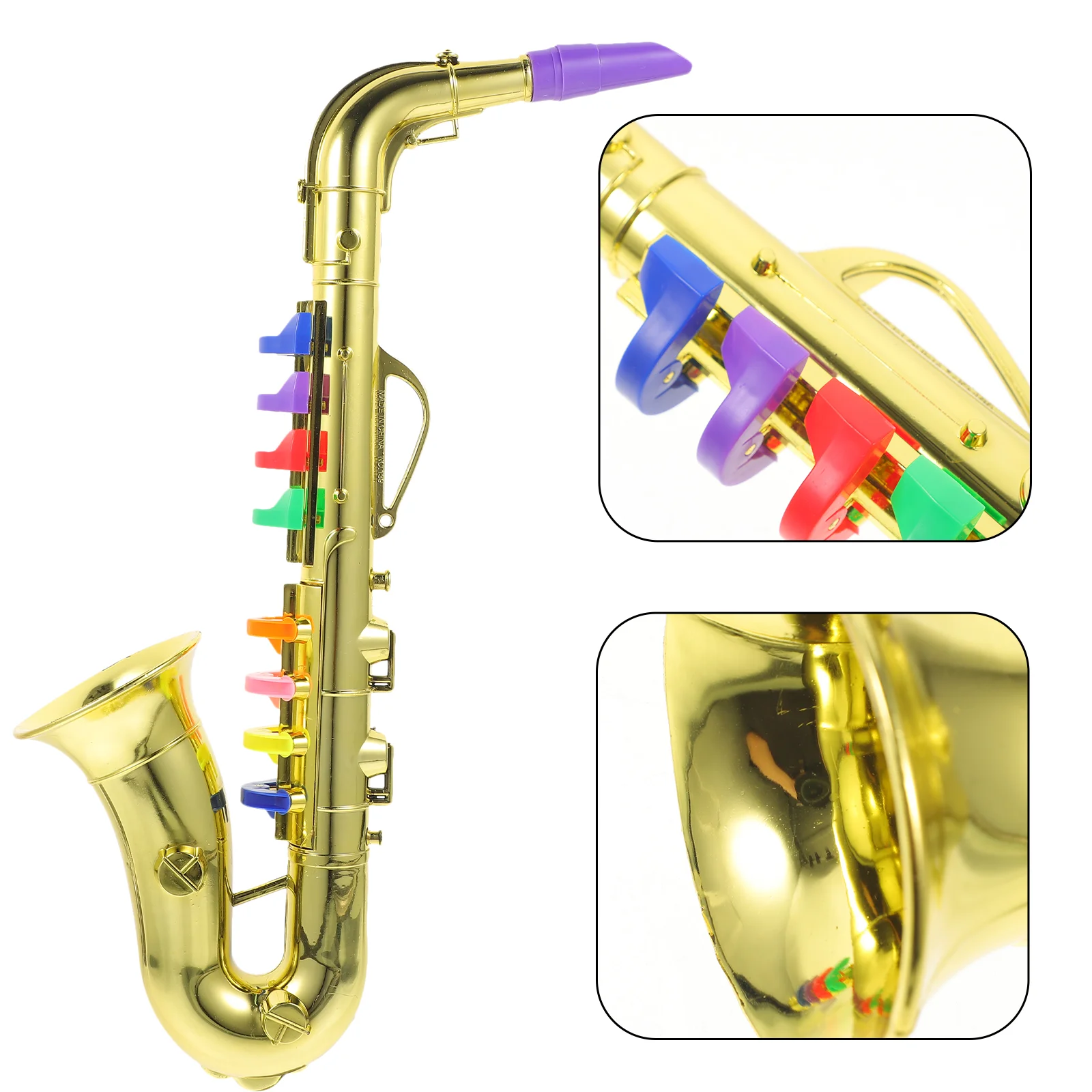 

Children's Wind Instrument Toys Imitation Sax Kids Saxophone Toddler Props Trumpet Musical Abs Plastic