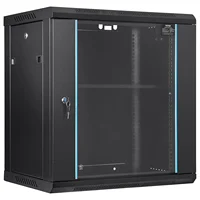 12U Wall Mount Network Cabinet, 15.5'' Deep Server Rack Cabinet Enclosure, 200 lbs Max. Ground-Mounted Load Capacity, with Locki 1
