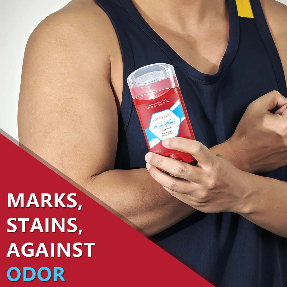 Men's Body Odor Deodorizing Stick Natural Remover Antiperspirant Underarm Care Refreshing Lasting Aroma Cream 85g