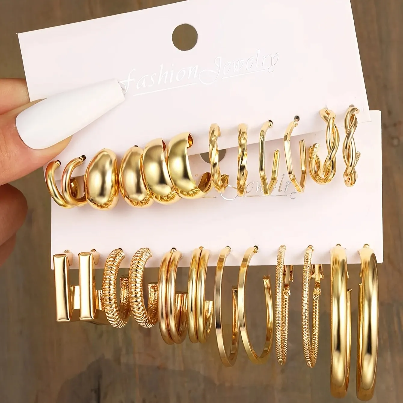 Jewelry Sets Jewelry Set 57 Pcs/Set Fashion Metal Wide Face Earrings Necklaces Bracelets Ankles Rings Combinations Women Gifts