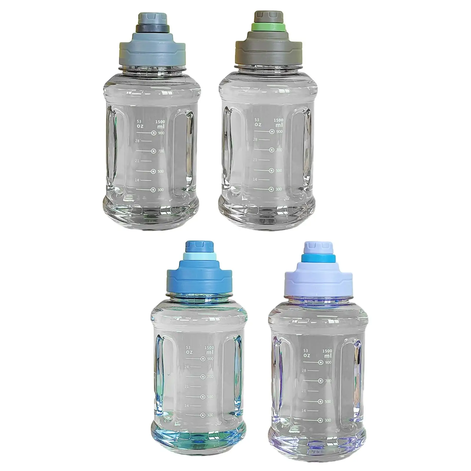 Outdoor Travel Fitness Bottle 1500ml Easy to Use Portable 11x24cm Large Capacity with Scale Fitness Accessories Man Water Bottle
