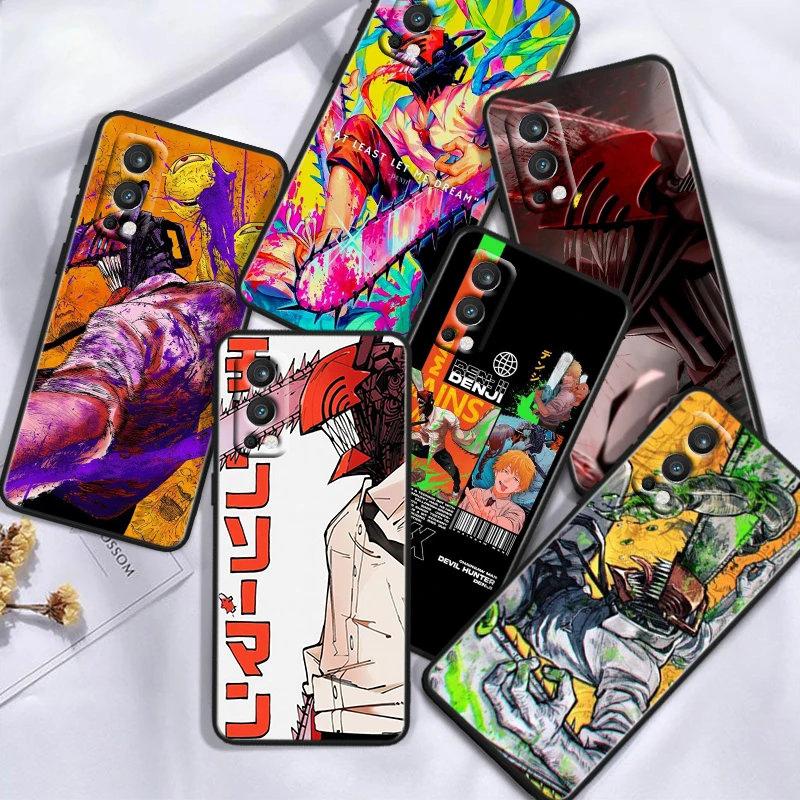 

Chainsaw Man Anime For OnePlus 11 10T 10R 9R 8T 7T Nord N300 N200 N100 2T CE2 Lite N20 N10 Pro Black Soft Phone Case