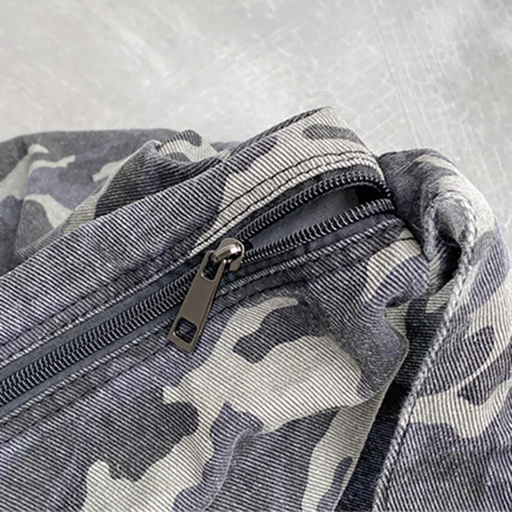 Casual Retro Shoulder Bag Camouflage Messenger Bag Large Capacity Japanese Washable Zipper for Leisure Travel Shopping Hand Bag