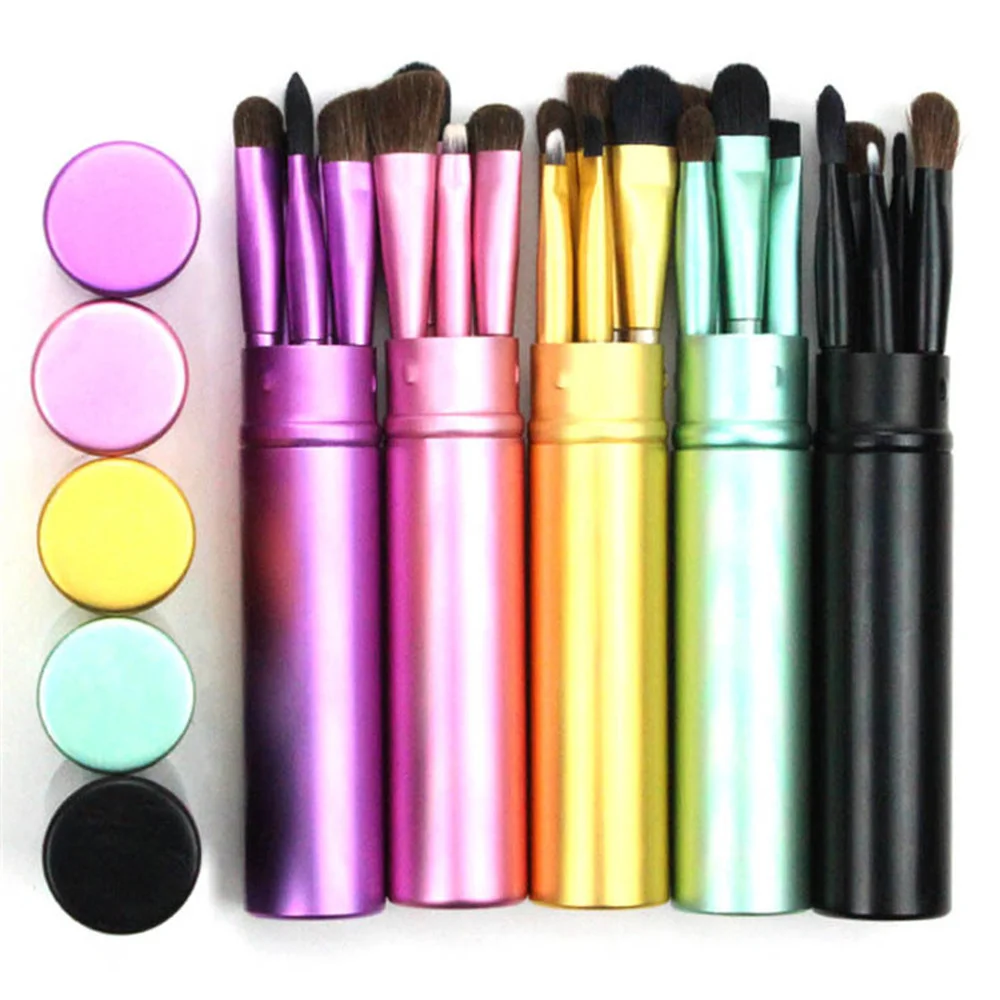 

5pcs/box Professional Travel Portable Mini Eye Makeup Brushes Set Smudge Eyeshadow Eyeliner Eyebrow Brush Lip Make Up Brush Kits