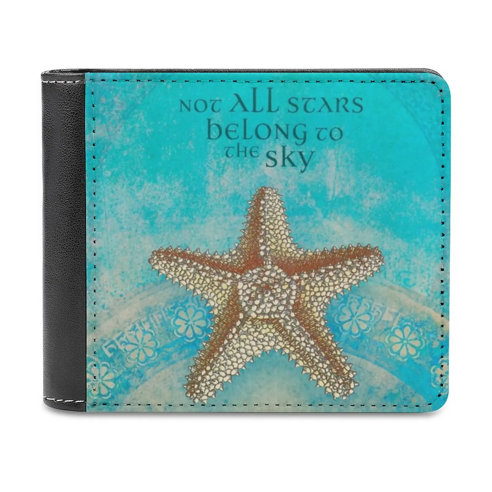 

Мужской классический кожаный кошелек Not Belong To The Sky, черный кошелек, кредитница, модный мужской кошелек, голубой, голубой