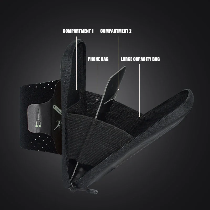 6.7 inch 360 Degree Rotating Running Arm Bag Detachable Phone Case Sports Arm Pouch Gym Fitness Cellphone Holder Sweat Proof